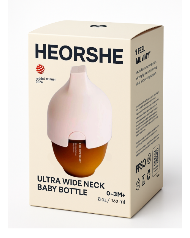 Бутилочка антиколікова  HEORSHE Pink new, 160 ml