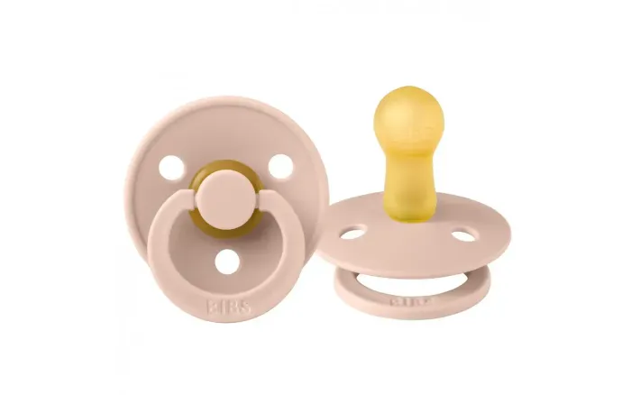 Пустушка BIBS 0-6 m  Colour Latex Round Blush, 2 шт