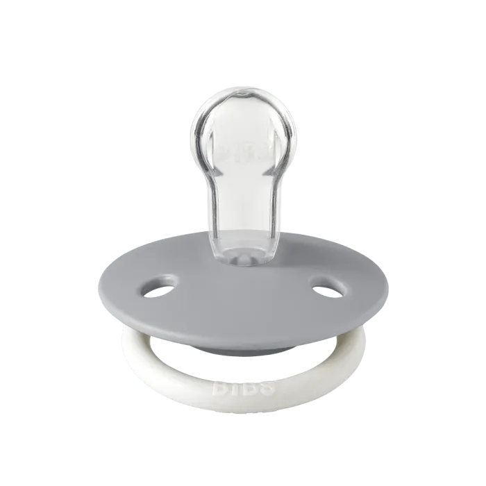 Пустушка BIBS 0-36 m De Lux - Sage/Cloud GLOW, 2 шт