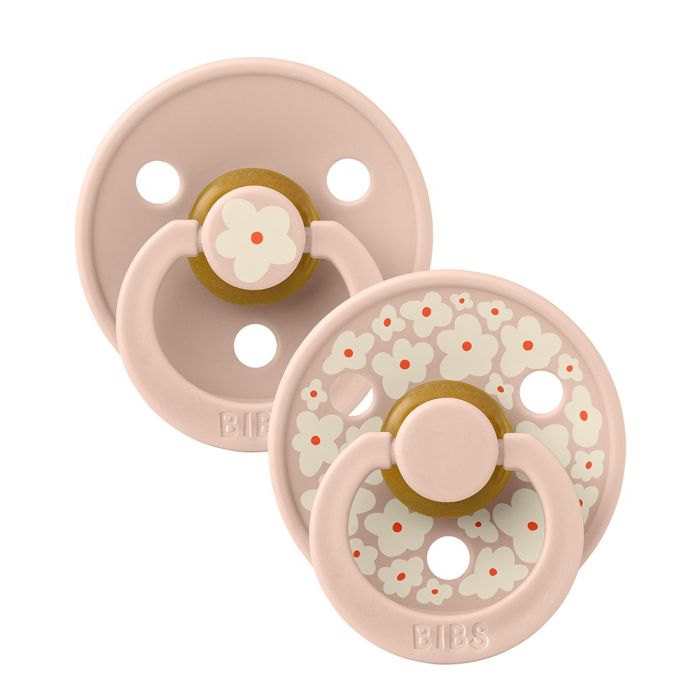 Пустушка BIBS 0-6 m Studio Colour Latex Round (кругла) Jasmine – Blush (2 в упаковці)