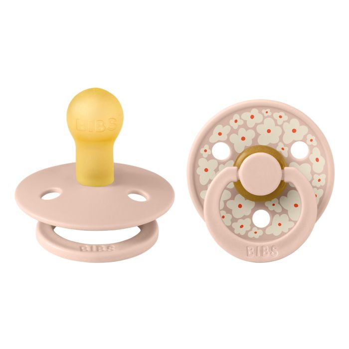 Пустушка BIBS 0-6 m Studio Colour Latex Round (кругла) Jasmine – Blush (2 в упаковці)