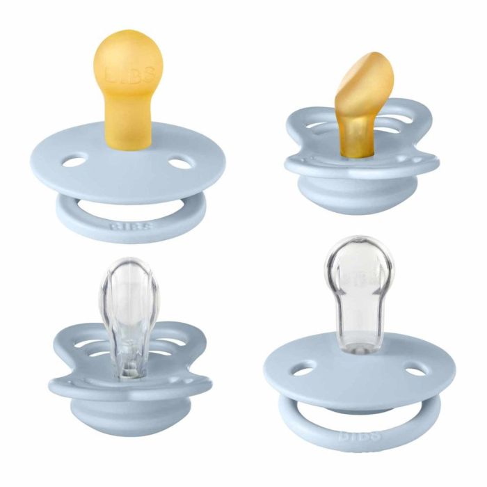 Набір сосок пустушок BIBS 0-6 m Try It Collection Baby Blue від народження