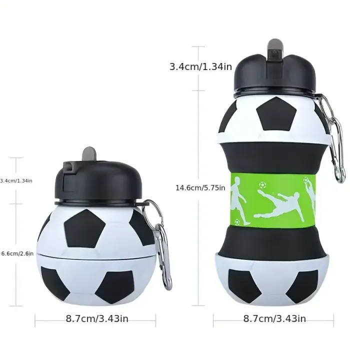 Силиконовая бутылка для воды Football Bottle