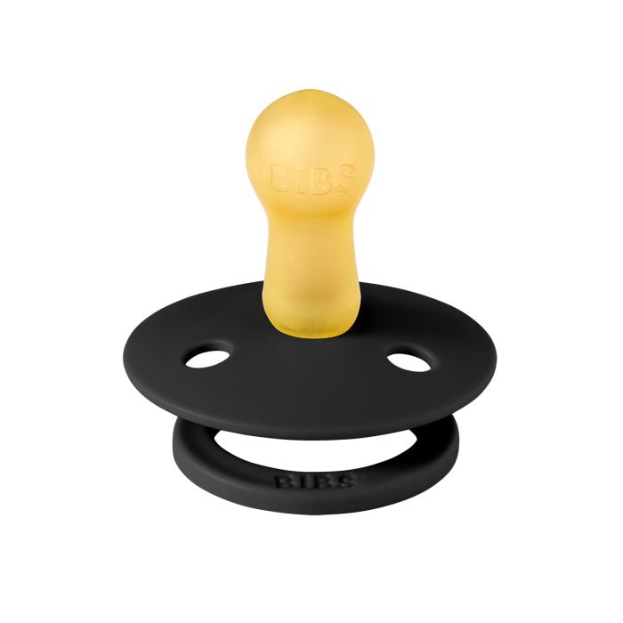 Соска пустушка BIBS 0-6 m Colour Latex Round (круглая) – Black