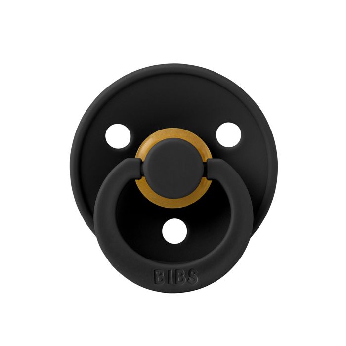 Соска пустушка BIBS 0-6 m Colour Latex Round (круглая) – Black