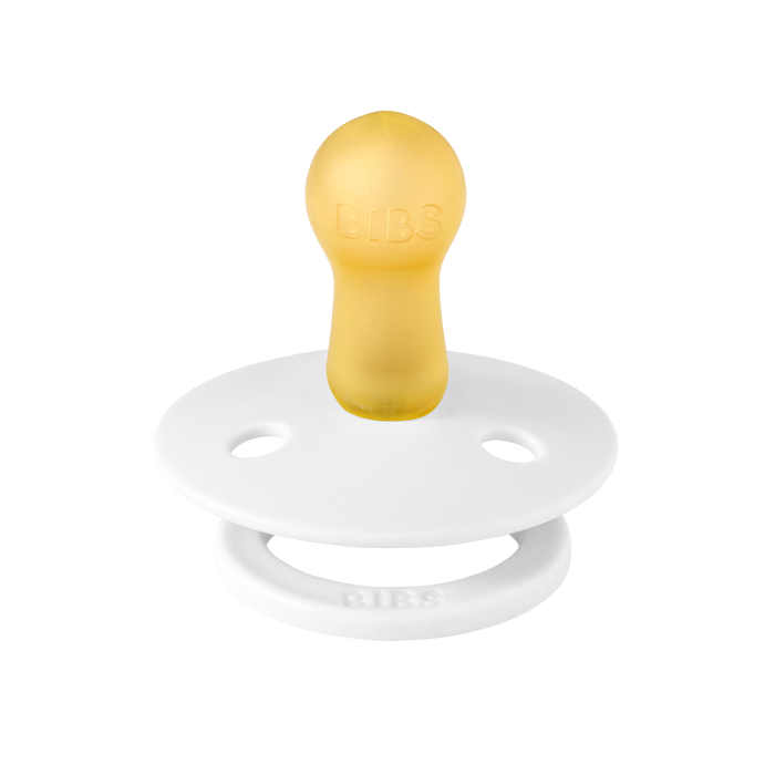 Соска пустушка BIBS 6-18 m Colour Latex Round (круглая) – White