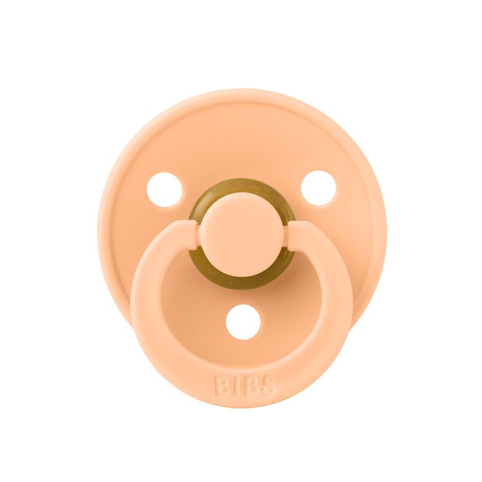 Соска пустушка BIBS 0-6 m Colour Latex Round (круглая) – Peach Sunset