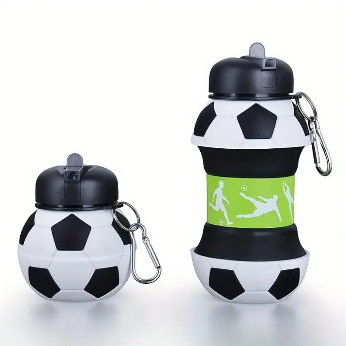 Силиконовая бутылка для воды Football Bottle