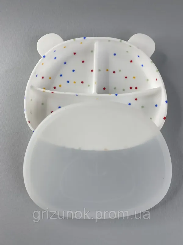 Секційна тарілка Teddy з кришкою