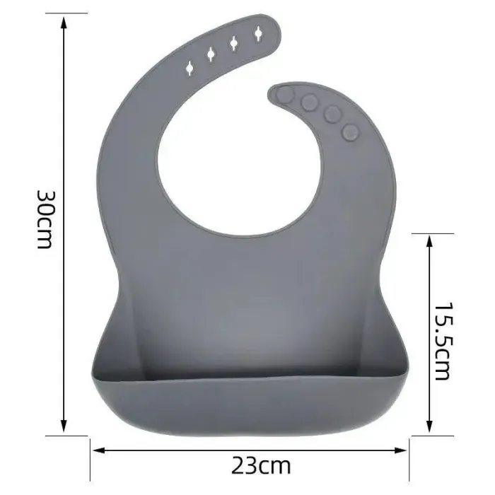 Силіконовий нагрудник Light Gray