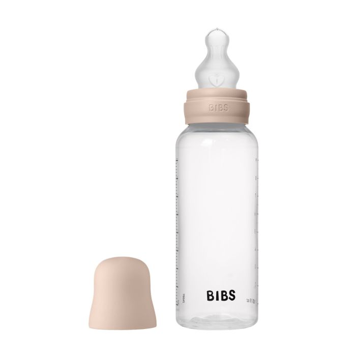 Дитяча пляшечка BIBS Baby Bottle Round Silicone 270 мл Medium Flow (середній потік) Blush