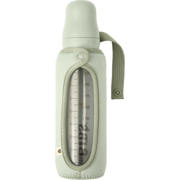 Скляна дитяча пляшечка BIBS Baby Glass Bottle повний комплект  225 ml - Sage