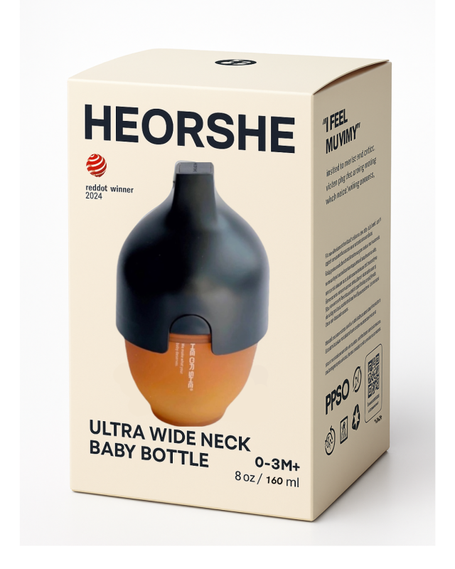 Пляшечка антиколікова HEORSHE - Black, 160 мл 