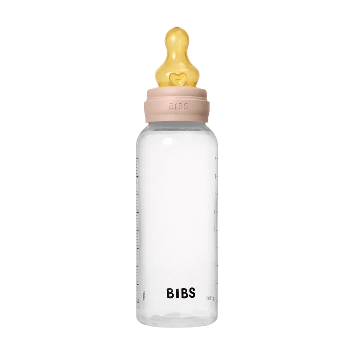 Дитяча пляшечка BIBS Baby Bottle Round Latex 270 мл Medium Flow (середній потік) Blush