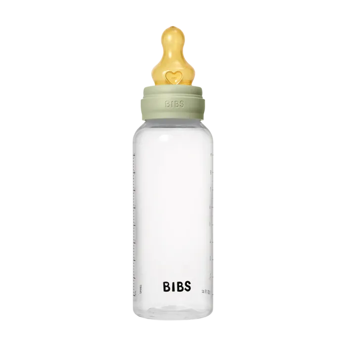 Дитяча пляшечка BIBS Baby Bottle Round Latex 270 мл Medium Flow (середній потік) Sage