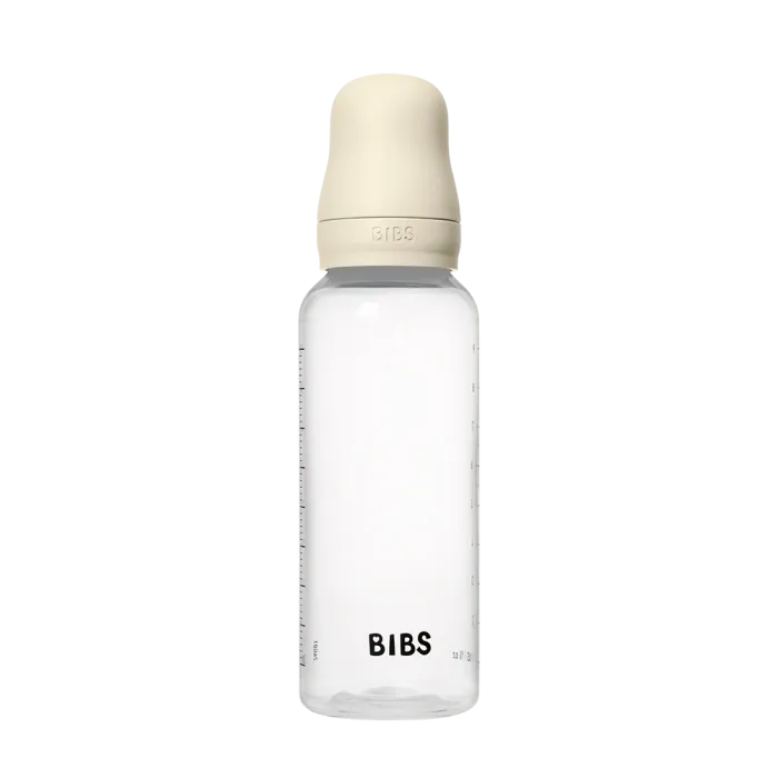 Дитяча пляшечка BIBS Baby Bottle Round Latex 270 мл Medium Flow (середній потік) Ivory