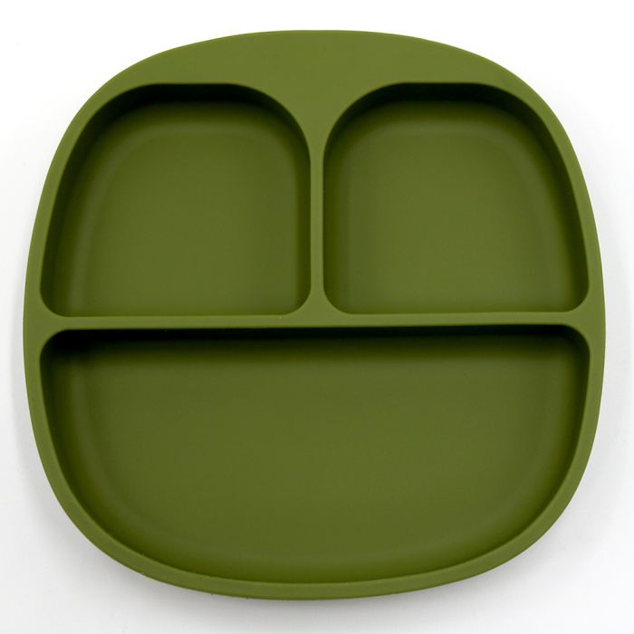 Силіконова тарілка на присосці Army Green