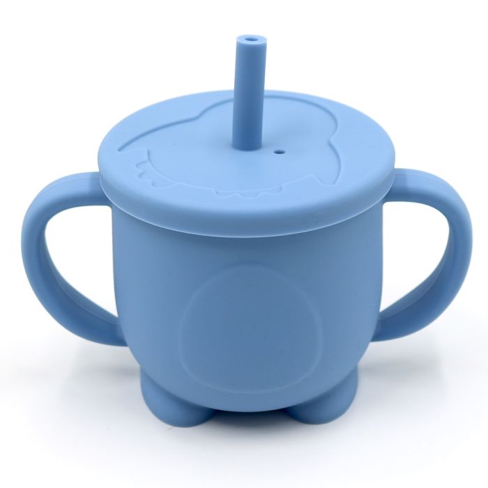 Силіконовий поїльник непроливайка - Пінгвін, Powder Blue