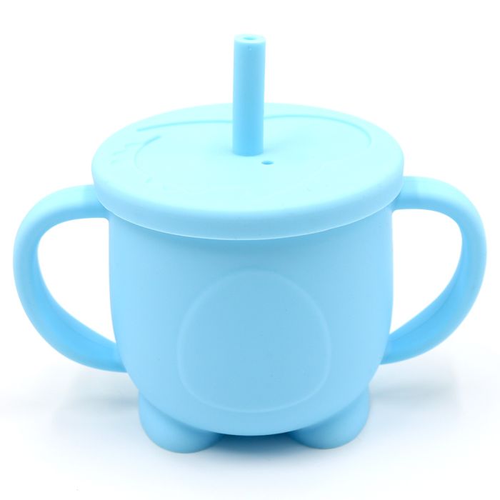 Силіконовий поїльник-непроливайка - Пінгвін, Baby Blue
