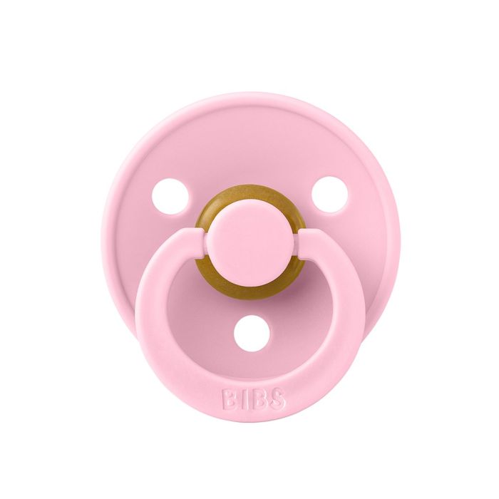 Соска пустушка BIBS 0-6 m Colour Latex Round – Baby Pink
