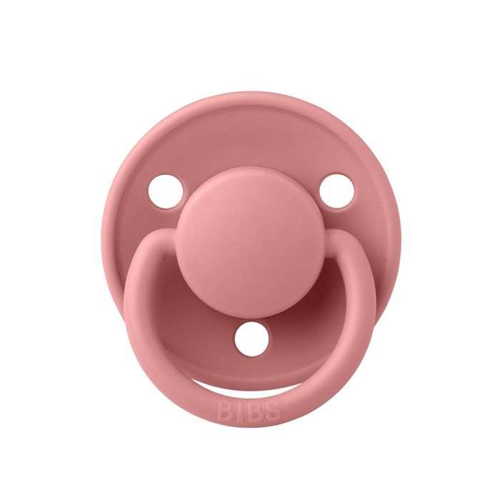 Соска BIBS 0-36 мес De Lux Silicone Pale Butter/Dusty Pink (2 в упаковці)