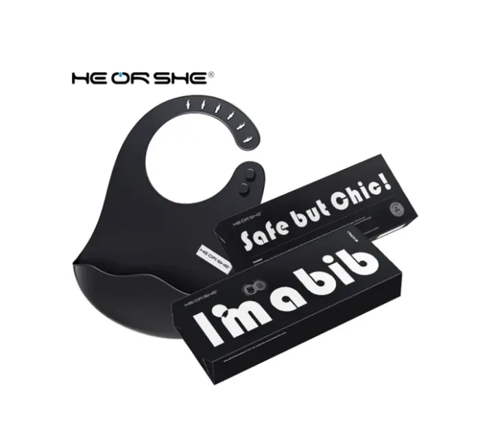 Слюнявчий силіконовий Heorshe Black