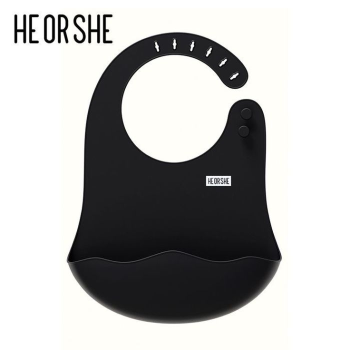 Слюнявчий силіконовий Heorshe Black