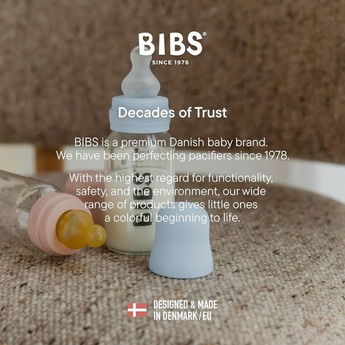 Змінні силіконові антиколікові соски для дитячих пляшечок BIBS (потік середній), 2 шт. в упаковці