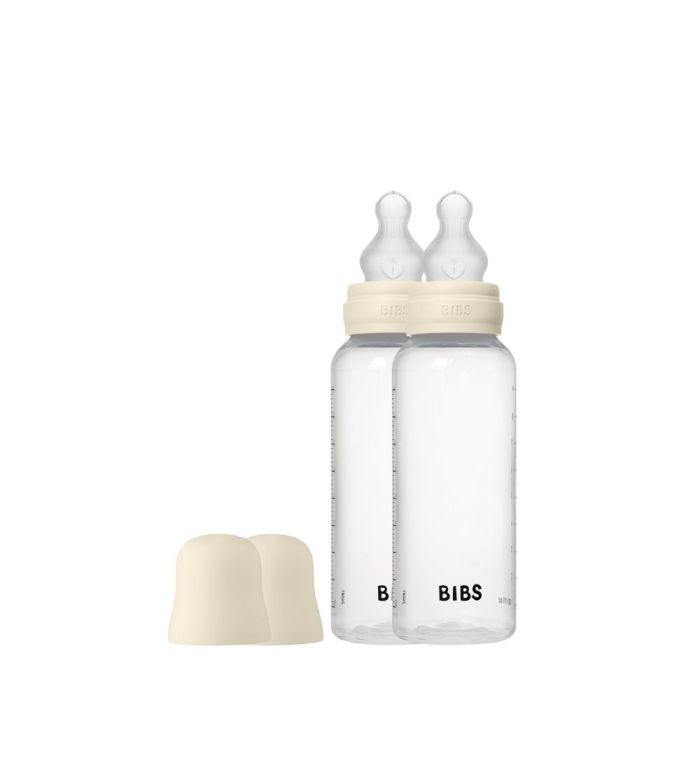 Набір дитячих пляшечок BIBS Grow  Round Silicone 270 мл – Ivory, 2 шт