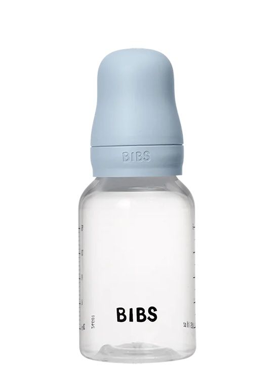 Дитяча пластикова пляшечка BIBS Baby Bottle Round Latex 150 мл Slow Flow, 0+m