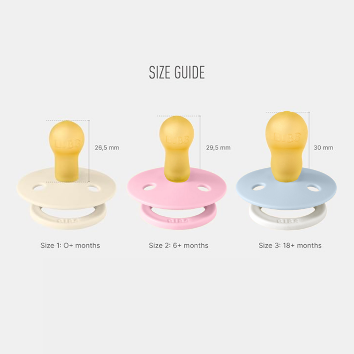 Пустушка BIBS 18+ m Latex Round Blush / Ivory, 2 шт