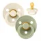 Пустушка BIBS 0-6 m Colour Latex Round  Ivory / Sage, 2 шт (кругла)