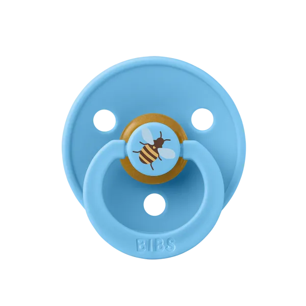 Пустушка BIBS 6-18 m Latex Round Bumblebee Breeze (кругла) з бджілкою
