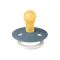 Пустушка BIBS 0-6 m Colour Latex Round (кругла) – Petrol GLOW