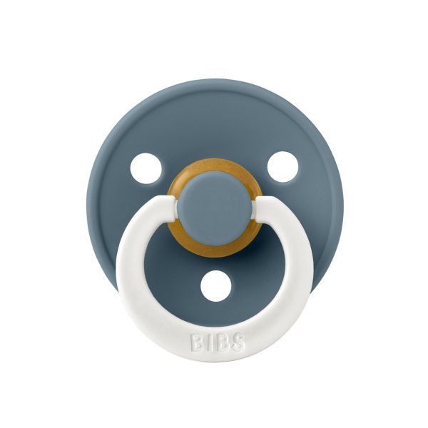 Пустушка BIBS 0-6 m Colour Latex Round (кругла) – Petrol GLOW