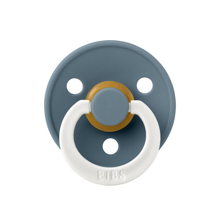 Пустушка BIBS 0-6 m Colour Latex Round (кругла) – Petrol GLOW