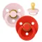 Соска BIBS 0-6 m Colour Latex Round Baby Pink / Candy Apple , 2 шт