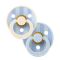 Пустушка Studio Colour 0-6 m Latex Round (кругла) Block – Baby Blue Dusty Blue Mix 2 шт