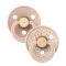 Пустушка BIBS 0-6 m Studio Colour Latex Round (кругла) Jasmine- Blush 2 шт