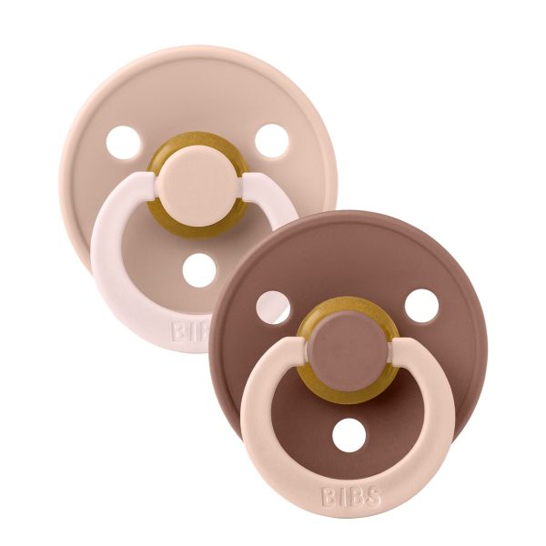 Пустушка Studio  6-18 m Colour 2 PACK Fusion Latex Round (кругла) – Blush Woodchuck mix (2 в упаковці)