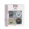 Набір пустушки BIBS 0-6 m Colour Latex Round (круглі) - Petrol/Sage/Baby Blue/Iron 4 PACK