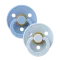 Соска BIBS 0-6 m Colour Latex Round (кругла) – Baby Blue / Sky Blue , 2 шт