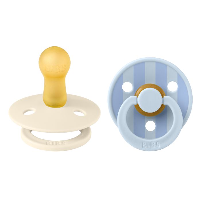Пустушка Studio Colour 0-6 m Latex Round (кругла) Block – Baby Blue Dusty Blue Mix 2 шт