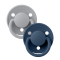 Пустушка BIBS 0-36 m De Lux Silicone Cloud/Steel Blue, 2 шт
