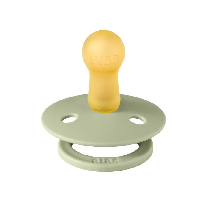 Пустушка BIBS 0-6 m Pacifier Colour Holiday Leaf Latex Round (кругла) – Sage Hunter Green