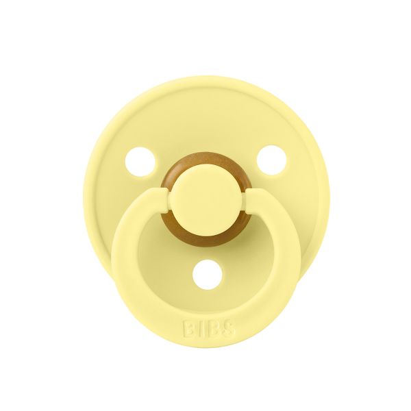 Соска пустушка BIBS 6-18 m Colour Latex Round – Sunshine