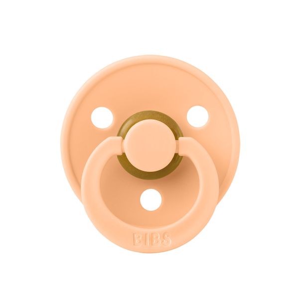Пустушка BIBS 0-6 m Colour Latex Round (кругла) - Peach Sunset