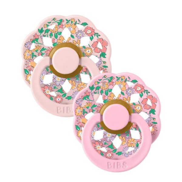 Пустушка 6-18 m BIBS x Liberty Boheme 2 PACK Oscar Meadow Latex Round (кругла) – Blossom Mix (2 в упаковці)