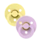 Пустушка BIBS 6-18 Colour Latex Round (кругла) – Sunshine / Violet Sky, 2 шт