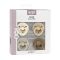 Cоски пустушки BIBS 6-18 m Colour Latex Round (круглі) - Ivory/Sand/Vanilla 4 PACK